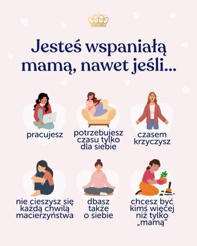 Choć dziś jest Walentynki – święto miłości – chcemy przypomnieć Ci jedną bardzo ważną rzecz: miłość zaczyna się od Ciebie samej. 💘

Aby móc dawać miłość swoim dzieciom, najpierw musisz dawać ją sobie. Ze wszystkimi niedoskonałościami, zmęczeniem i wątpliwościami. 🤍

Dlatego pamiętaj: JESTEŚ WSPANIAŁĄ MAMĄ. Dokładnie taką, jaka jesteś. 🫶

Prześlij ten post przyjaciółce – mamie, która też czasem potrzebuje sobie o tym przypomnieć. 🥹💫💌